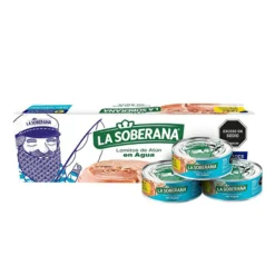 Atún La Soberana agua x3und x240g