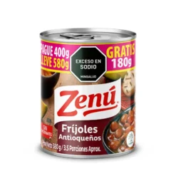 Frijoles Zenu Antioquenos Paga 400g Lleva 580g
