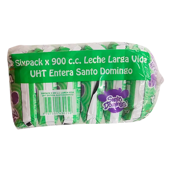 Leche Entera Santo Domingo 6 unidades x 900 ml