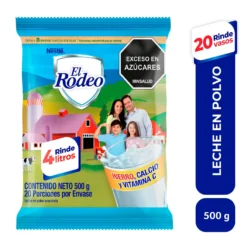 Leche en polvo El Rodeo azucarada bolsa x500g