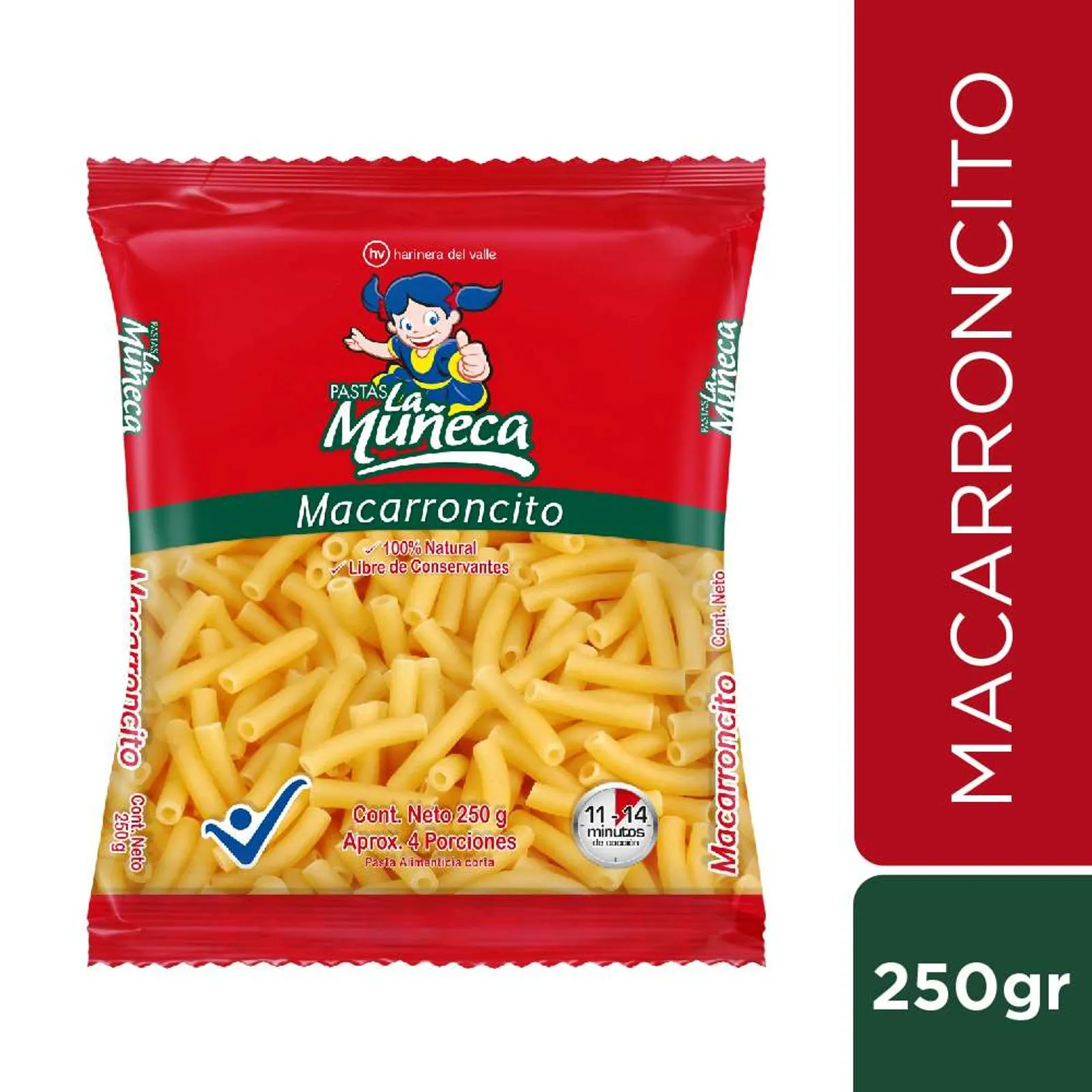 Pasta macarroncito Pastas La Muñeca x250g