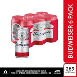 Cerveza Budweiser lata x6und x269ml c-u