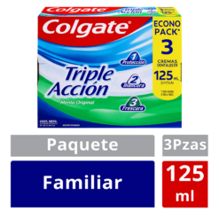 Crema Dental Colgate Triple Accion Tripack 125ml